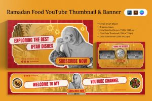 Ramadan Food Festival Youtube Banner & Canva
