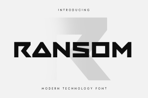Ransom – Modern Technology Font