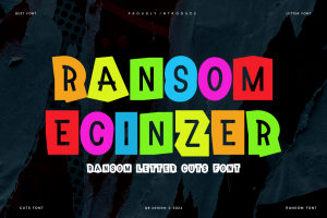 Ransom Ecinzer – Letter Cuts Font
