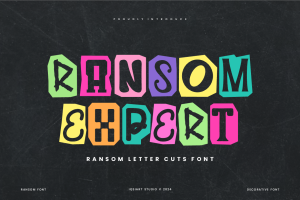 Ransom Expert – Ransom Letter Cuts Font