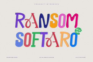 Ransom Softaro – Ransom Letter Cut Font