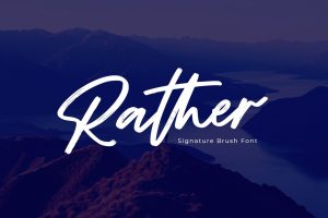 Rather – Brush Font