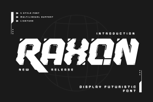 RAXON – Futuristic Font