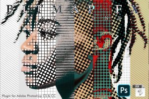 Real Bitmap Halftone FX – Photoshop Plugin Action