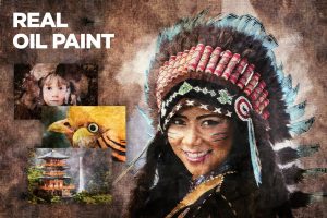 Real Oil Painting CS3+ Photoshop Action