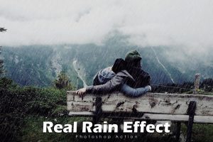 Real Rain Effect Photoshop Actions