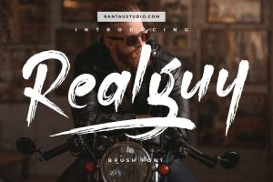 Realguys Brush Font