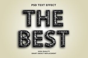 Realistic balloon foils text effect