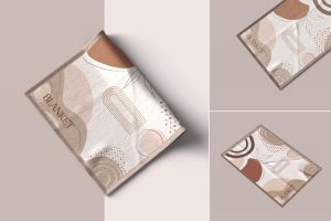 Realistic Blanket Psd Mockups Set