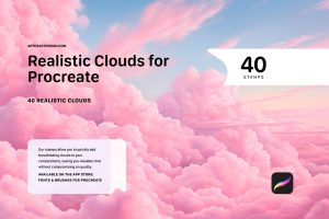 Realistic Clouds Stamps for Procreate