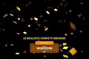 Realistic confetti Glitters photoshop brushes