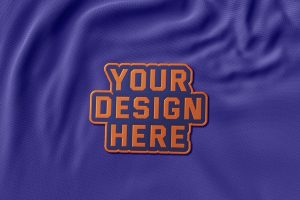 Realistic Embroidery logo mockup