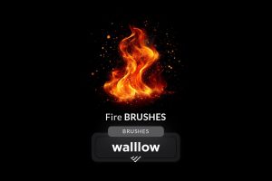 Realistic Fire and Flames Photoshop Brushes