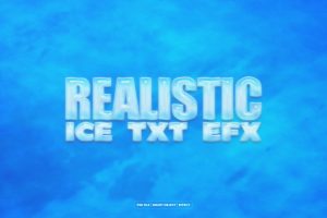 Realistic Ice Text and Logo Effect