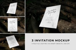 Realistic Invitation Mockup
