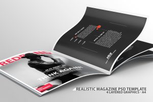 Realistic Magazine PSD Template