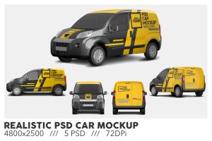 Realistic PSD Car Mockup