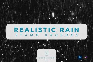 Realistic Rain Stamp Brushes