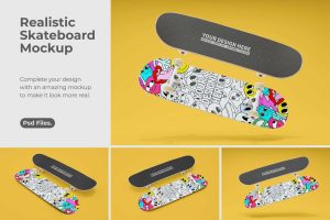 Realistic Skateboard Mockup