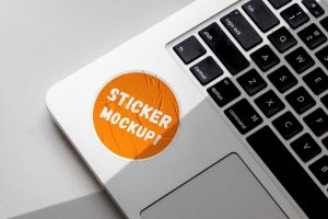 Realistic Sticker Mockup