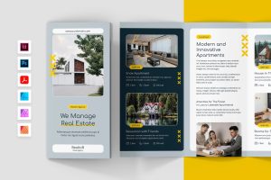 Realtor Estate Agency Brochure Tri-Fold Template