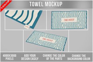 Rectangular Beach Towel Mockup
