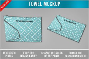 Rectangular Beach Towel Mockup