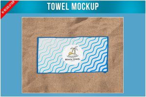 Rectangular Beach Towel Mockup