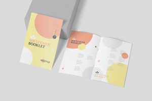 Rectangular Shaped Softcover Booklet Mockups