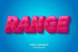 Red candy glossy text effect