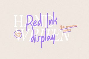 Red Ink – Note Playful Whimsical Handwriting Type