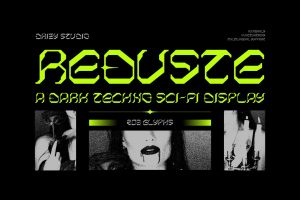Reduste – Dark Techno Sci-Fi Font