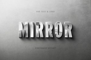 Reflecting Metallic Logo Mockup