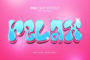 Relax 3d Fluid Text Effect