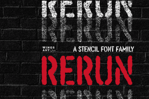 ReRun: A Stencil Font Family