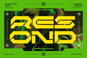 Resond Cyberpunk Futuristic Font
