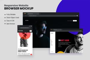 Responsive Browser Screen Mockup