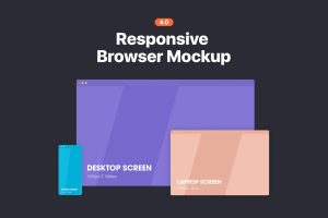 Responsive Website Browser Mockup 4.0