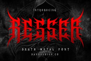 ResseR Modern Metal Font