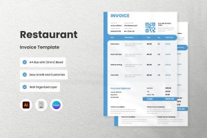 Restaurant Invoice Template V8