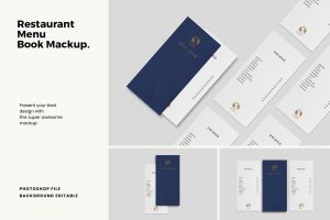 Restaurant Menu Book Mockup