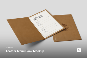 Restaurant Menu Book Mockup