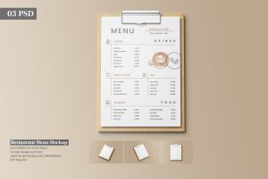 Restaurant Menu Mockup