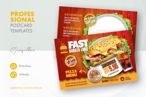 Restaurant Postcard Templates