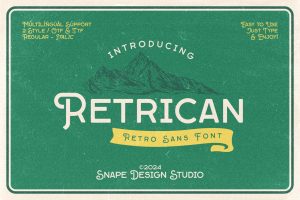 Retrican – Retro Sans Font