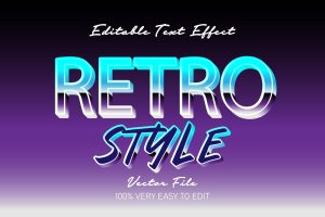 retro 80s text effect