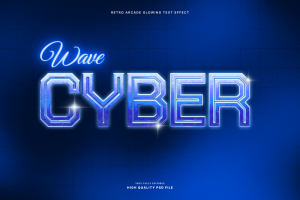 Retro Arcade Glowing Text Effect