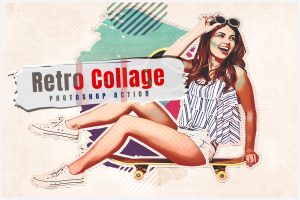Retro Collage – Photoshop Action