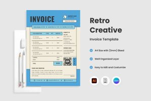 Retro Creative Invoice Template V2