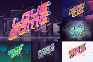 Retro Cyberpunk Text Effects